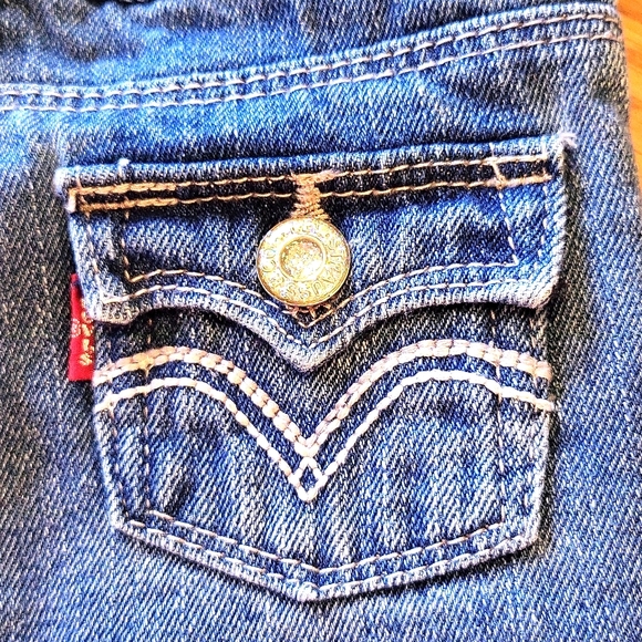 Levis Flare medium wash girl's denim jeans - Picture 6 of 9